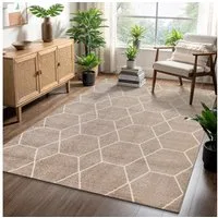 Sanat Teppich Trellis, rechteckig, Höhe: 10 mm, Kurzflor, skandi, boho, auch als Läufer und in rund