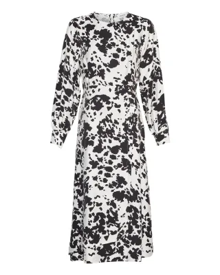msch copenhagen - MSCHKaralynn Dress AOP black animal - Gr. - XS