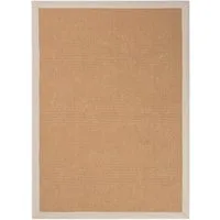 carpetfine Sisalteppich Sisal, auch als Läufer erhältlich, rechteckig, Höhe: 5 mm, mit farbiger Bordüre, Anti Rutsch Rückseite, viele Größen, Wohnzimmer