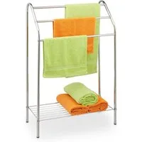 relaxdays Handtuchständer 3 armiger Handtuchständer mit Ablage