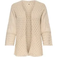 ONLY Strickjacke ONLLUZA 3/4 V-NECK LONG KIMONO KNT Baumwollmischung, regular fit, V-Ausschnitt
