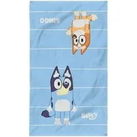 MTOnlinehandel Badetuch Bluey & Bingo, Kinder Strandtuch 70x120 cm, 100 % Baumwolle, Perfekt für Strand, Pool und Badezimmer, ideal für kleine Bluey Fans