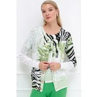 Passioni Cardigan und Top mit abstraktem Print