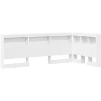vidaXL Bett Aufbewahrungskopfteil Weiß Holzwerkstoff (1-tlg)