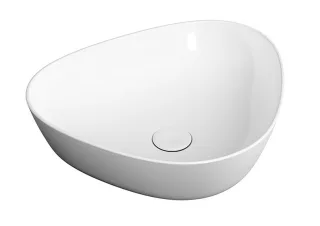VitrA Plural Aufsatzschale flach asymmetrisch 47 x 40 x 13 cm Weiß Hochglanz,7812B403-0016 7812B403-0016