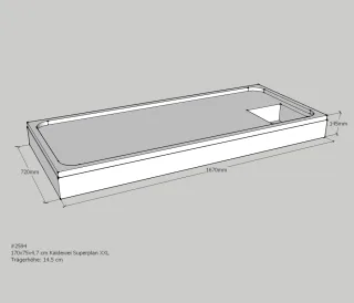 Neuesbad Wannenträger für Kaldewei Superplan XXL 170x75x4,7 SD21825
