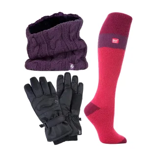 Damen Ski Set Halswärmer Handschuhe & Thermo Ski Socken Winterbekleidung