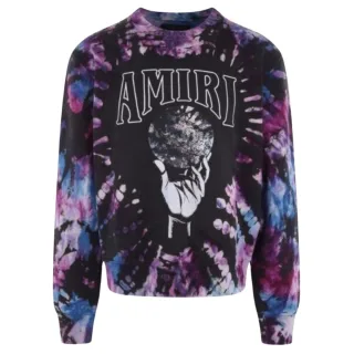 Amiri Crystal Ball Tie-Dye Lila Sweatshirt