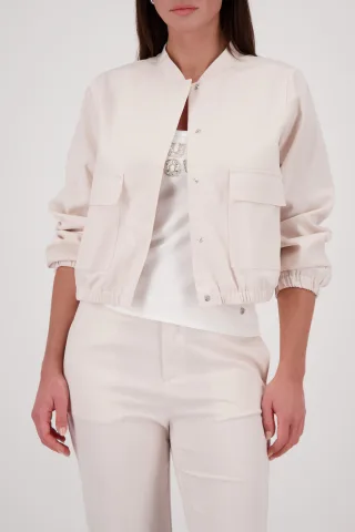 monari - Satin-Cargo-Jacke champagne beige - Gr. - 46