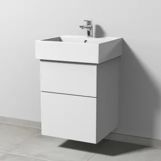 Sanipa 3way Waschtischunterbau zu Duravit Vero Air Waschtisch mit 2 Auszügen, Weiß-Soft SM43143