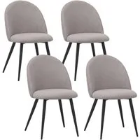 Albatros International Esszimmerstuhl Esszimmer Stühle 4 er Set CAPO, Stuhl Stühle Esszimmerstühle, Küche (4er Set, Grau, Stoff Bezug), Küchenstuhl Küchenstühle Essstühle für den Esstisch Ess Stühle