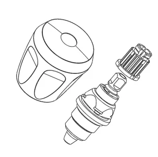 KWC Oberteil 3/8 Griff rot, chromeline,148.41 Z 346 148.41 Z 346