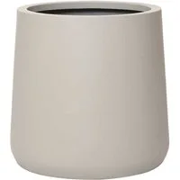 VIVANNO Blumentopf Fiberglas VEKRA Rund - Beige Matt (1 St), 42x40 cm