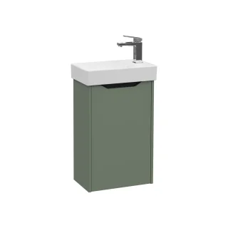 VitrA New Integra Square Set Handwaschbecken mit Unterschrank 1 Tür Türanschlag rechts Matt,80071 80071