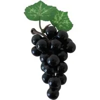 Kunstpflanze Künstliches Obst Weintrauben SHEBEI, schwarz, 8 cm, Ø4 cm Weinrebe, artplants, Höhe 8.0 cm