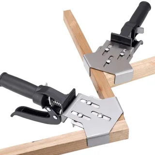 Stainless Steel Corner Clamps 1PCS 2PCS Stainless Steel Right Angle Clamps Press-Type Adaptive Locking Single Handle 90°