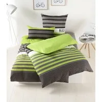 OTTO home Bettwäsche Majoran, Linon, 3 teilig, gestreifte Bettwäsche, Marke H.I.S by OTTO home