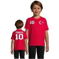 Blondie & Brownie T-Shirt Kinder Türkei Türkiye Turkey Sport Trikot Fußball Meister WM EM Kinder T-Shirt Türkiye Fußball Champion Print Baumwolle Sport