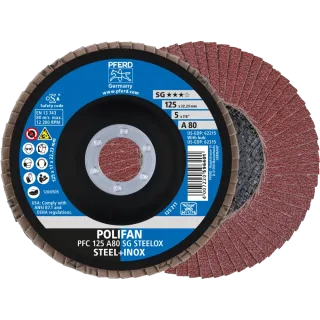 PFERD TOOLS POLIFAN Fächerscheibe PFC konisch SG STEELOX Stahl/Edelstahl - 67708125