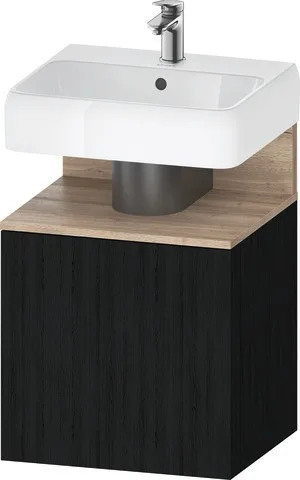Duravit Qatego Waschtischunterbau wandhängend Eiche Schwarz Matt 490x420x645 mm - QA4077L55160000 QA4077L55160000