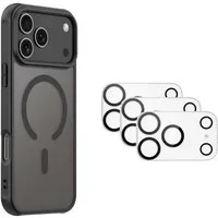 Futurea Handyhülle iPhone 17 Schutzhülle Case Schwarz MagSafe Frosted Black, mit 3x Kameraschutzglas Panzerfolie 17, 17 Air, 17 Pro, 17 Pro Max