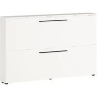 GERMANIA Schuhschrank Utah Schuhschrank in 2 Breiten, mit 2 oder 3 Klappen Tiefe: 19cm, ideal für schmale Flure, Metallschuhkörbe,Made in Germany
