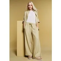 Cartoon Leinenhose Damen unifarben Form