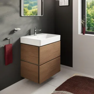 hansgrohe Xilesa E Waschtischunterschrank 54256550 630x470mm, 2 Schubkästen, für Waschtisch, ohne PushOpen, Eiche Kaschmir