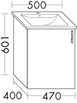 Burgbad Waschtischunterschrank System 30 Preisgruppe 4 Sana 601x470x400 Weiß Hochglanz WYTE045LF3359