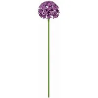 finehomegarden Gartenstecker Pflanzstecker Allium dunkellila "ArtFerro" Metall Ø16,2cm H111,2cm (1-St) Beetstecker Gartenstecker Blütenkugel Gartendeko Stecker/ Paket
