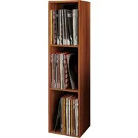 VCM Standregal Holz Schallplatten LP Stand Regal Platto 3fach, 1-tlg., 107x34x30cm Ständer, Schallplatten Aufbewahrung