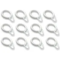 nodeko Duschvorhangringe Duschmantelringe Innendurchmesser 35 mm, für Duschvorhangstangen, (Packung, 12-St), einfacher Wechsel