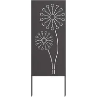vidaXL Wandbild Garten Sichtschutz-Leinwand Schwarz 50 x 140 cm, (1 St)