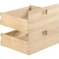 Astigarraga Kit Line Schublade Einbauschubladen für Würfelregal-Serie "Dinamic", Vollholz Schubladen, Passt genau in Dinamic-Würfelmodule