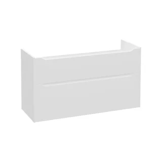 VitrA New Integra Square Waschtischunterschrank mit 2 Vollauszügen 117 x 45 x 65 cm Weiß Matt,80265 80265