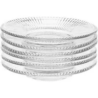 Mulex Glasuntersetzer Untertellerr ø11,5 cm, Relief Design - dekorativ & funktional, 6-tlg.