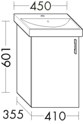 Burgbad WTU.-Schr. Sys30 PG3 Diago 601x420x355 Weiß Hochglanz, WYTB040LF1507 WYTB040LF1507