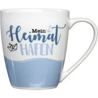 Ritzenhoff & Breker Becher Ritzenhoff Ahoi Kaffeebecher Heimathafen Blau 360ml Porzellan, 1-tlg., Porzellan