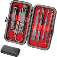 LuxusKollektion Nagelknipser-Set Maniküre Set Männer Edelstahl Nagelknipser Reise Pediküre Grooming Kit