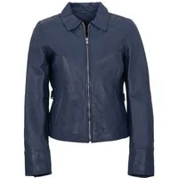 Jilani Lederjacke Alisa Jilani - Damen Lederjacke Lammnappa dunkelblau