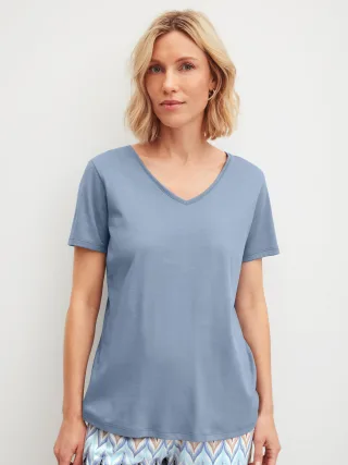 CALIDA - DAMEN Shirt kurzarm aura blue - Gr. - L