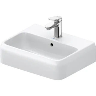 Duravit Collection One Handwaschbecken 0746450000 45x35cm, mit Hahnloch, Überlauf, Hahnlochbank, weiß Hochglanz