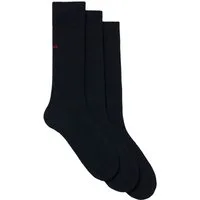HUGO Businesssocken 3P RS UNI CC (Packung, 3-Paar, 3er Pack) mit kontrastfarbenen HUGO Logo-Schriftzug