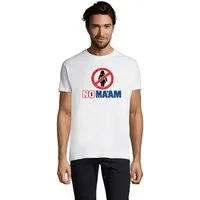 Blondie & Brownie T-Shirt No Maam Statement Herren T-Shirt Humor Grafik Print Streetwear (Einzelartikel) Urban Rebel No Maam Statement Tee