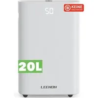 LEENON Luftentfeuchter Luftentfeuchter Elektrisch,Timer,12L/24H, leise 36dB Raumentfeuchter, für 150 m³ Räume, Entfeuchtung 20 l/Tag, Tank 1,6 l, Wäschetrocknung,SLEEP-Modus,Dehumidifier für Wohnung/Keller
