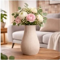 UDINGO Dekovase Moderne Vase geriffelt – Zeitloses Design