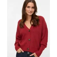 Vero Moda Strickjacke VMLEA LS V-NECK CUFF CARDIGAN NOOS Kunstfaser, regular fit