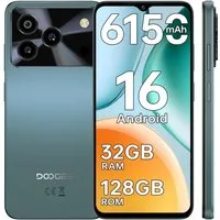 DOOGEE NOTE 56 Pro Android Handy 4GB+128GB 6150mAh ohne vertrag Smartphone (16,66 cm/6.56 Zoll, 128 GB Speicherplatz, 13 MP Kamera, Andriod 16, 6150mAh, Fingerabdruck, Dual SIM 4G, NFC, OTG, GPS)