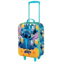 Karactermania Kinderkoffer 3D Disney Lilo und Stitch Trolley Reisekoffer Koffer, Kinder-Trolley-Koffer im Soft 3D Design