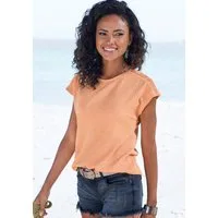 Vivance Kurzarmshirt mit sommerlichem Häkeleinsatz (2er-Pack) aus bügelfreier, luftiger Crêpe-Qualität